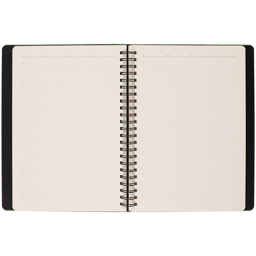 Ежедневник Spring Urban на заказ, недатированный, зеленый