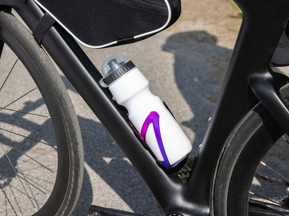 Бутылка для велосипеда Bikescape, белая с синим