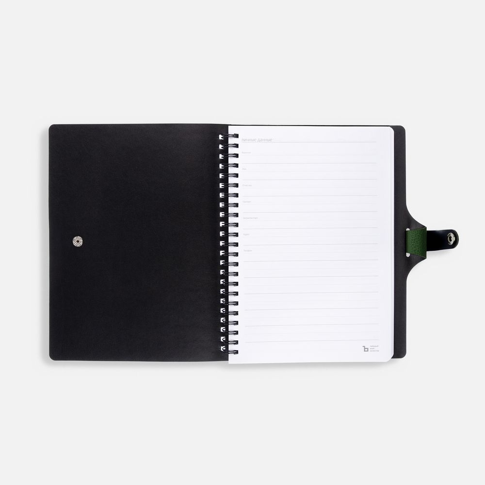 Ежедневник Strep Front на заказ, недатированный, зеленый