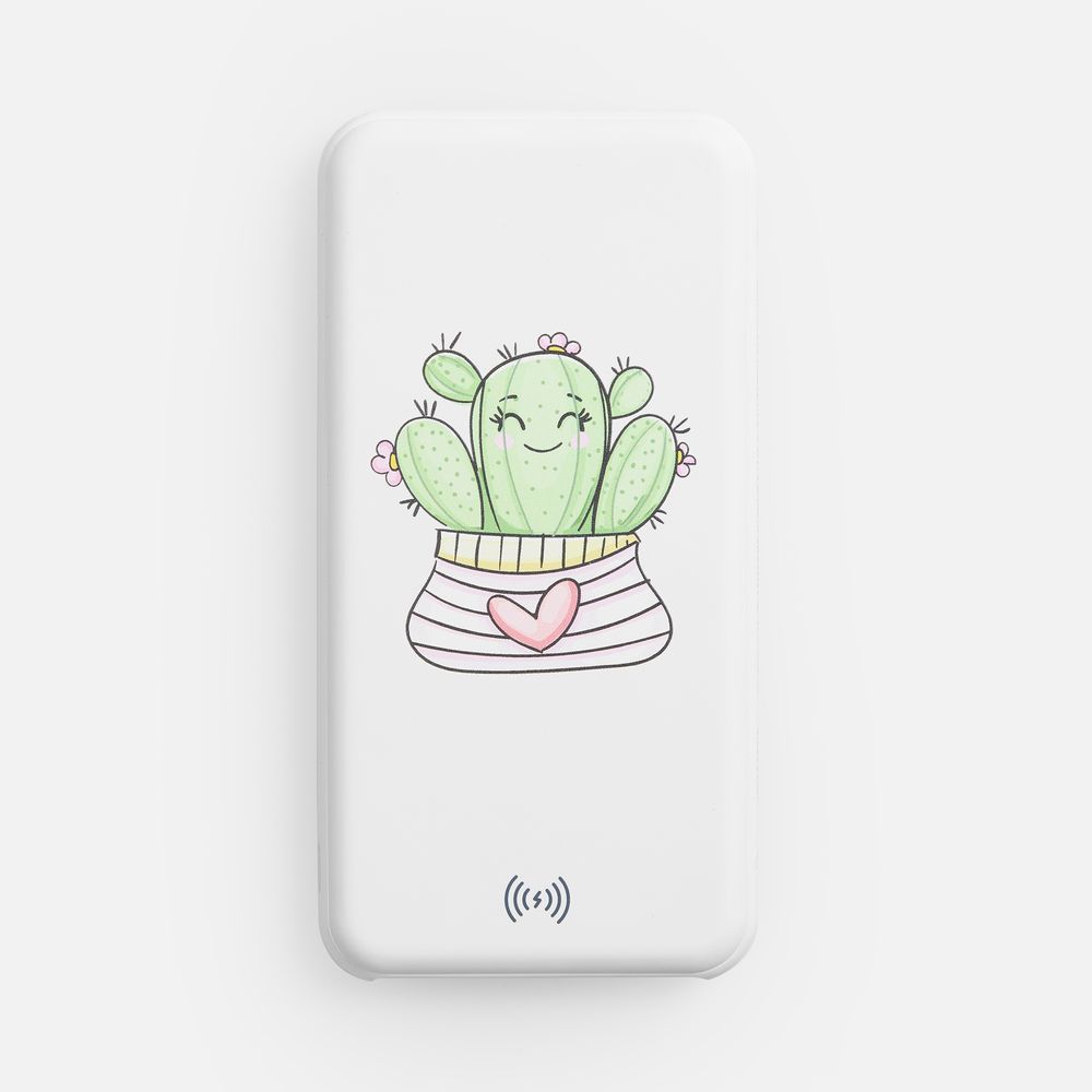 Аккумулятор с беспроводной зарядкой All Day Wireless, 10000 мАч, белый