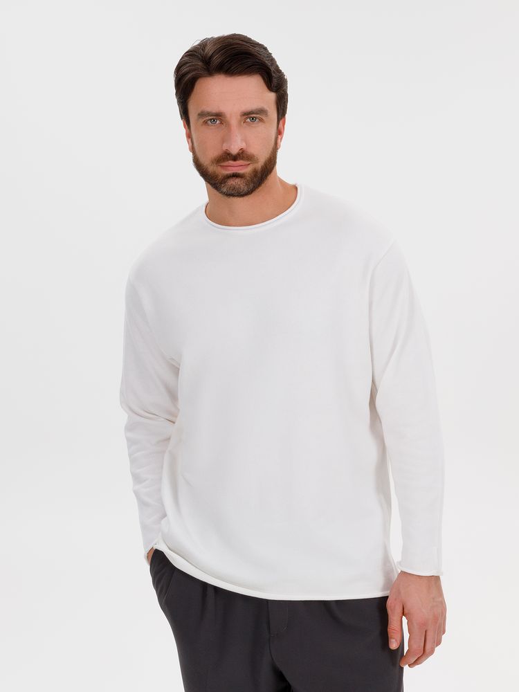 Лонгслив унисекс Siluetti Fuori, молочно-белый