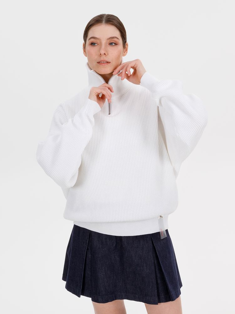 Джемпер Siluetti Birne, молочно-белый