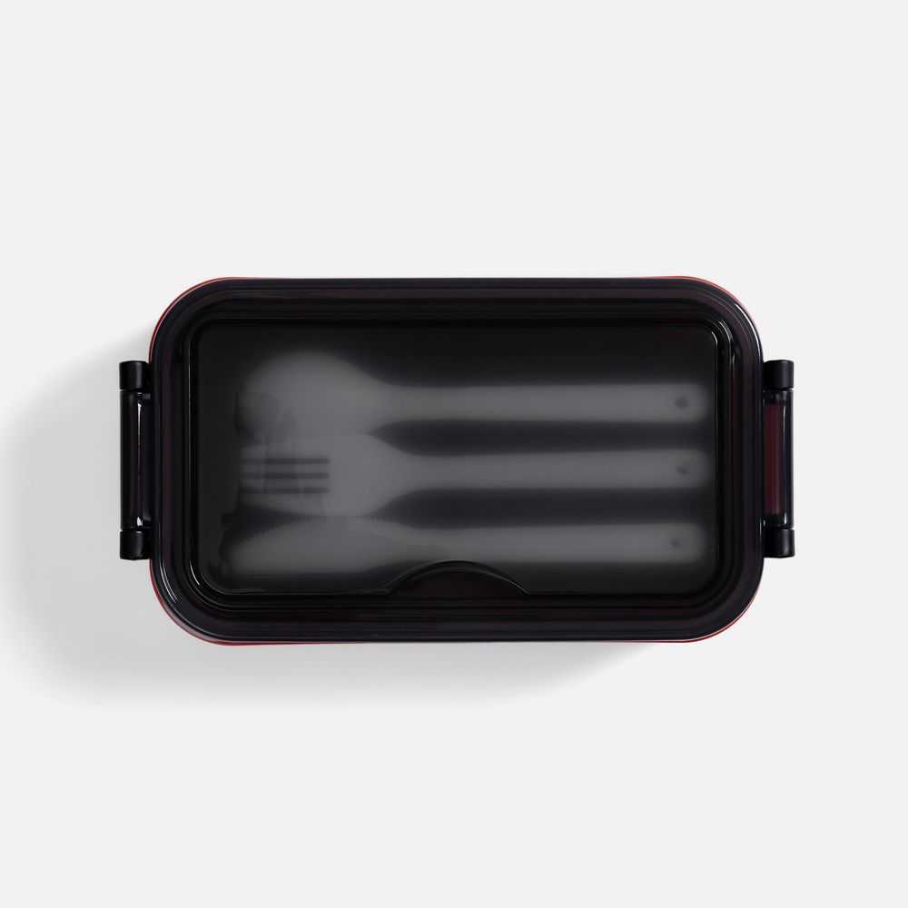 Ланчбокс Pranzo, красный с черным