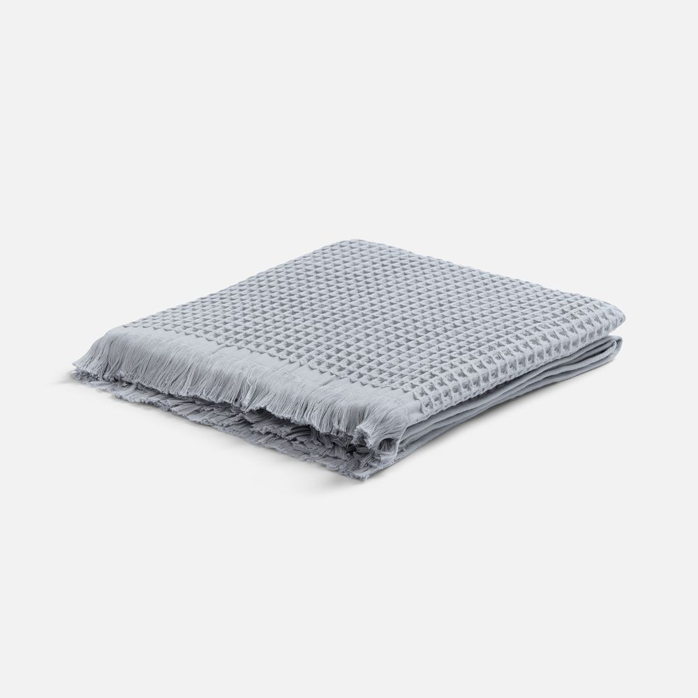 Плед вафельный Elenglect, светло-серый