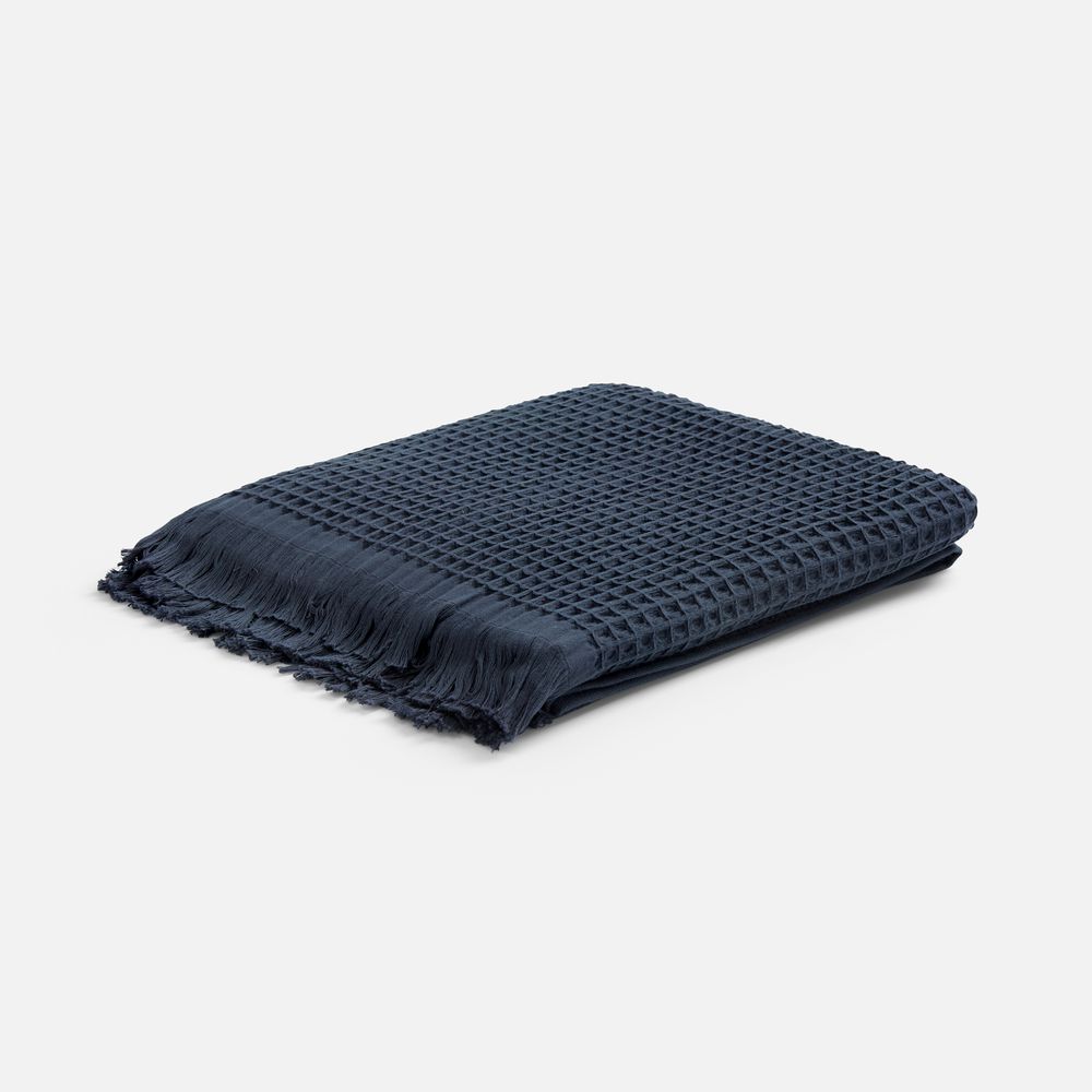 Плед вафельный Elenglect, темно-серый