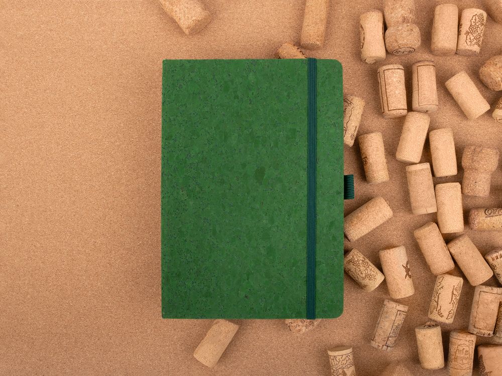 Блокнот Cork County, зеленый