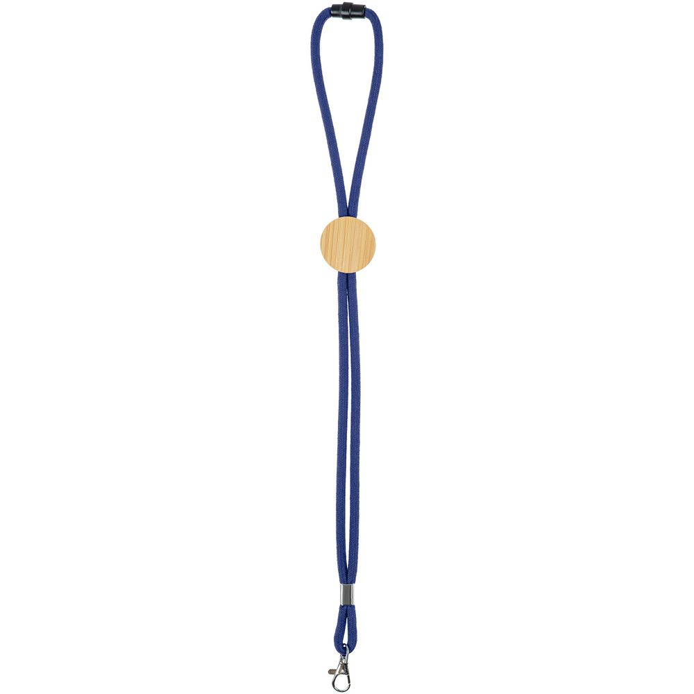 Шнурок для бейджа Tube Wood, синий