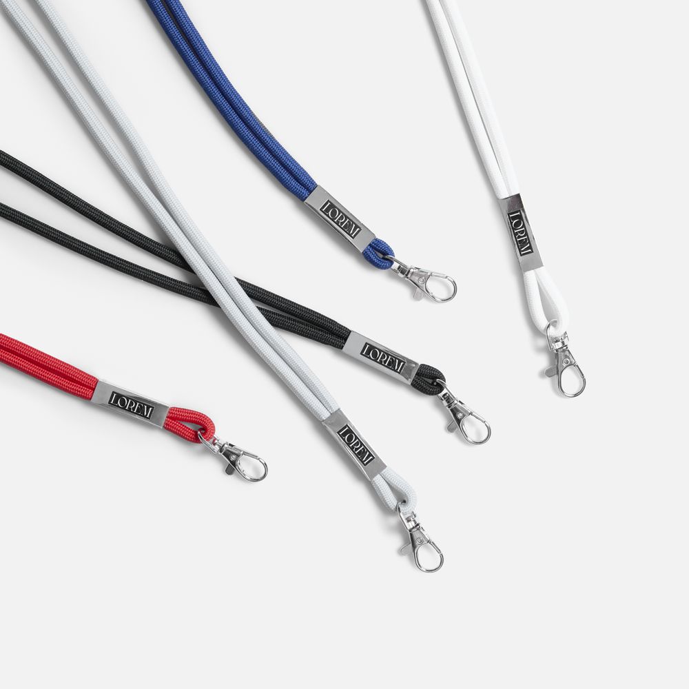 Шнурок для бейджа Tube Metal, черный