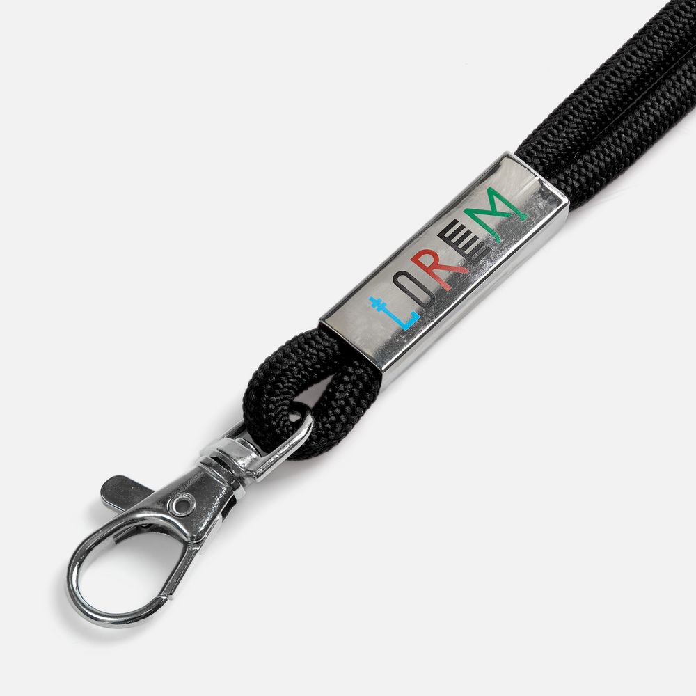 Шнурок для бейджа Tube Metal, белый