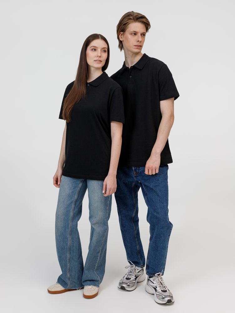 Рубашка поло унисекс Pulse, черная