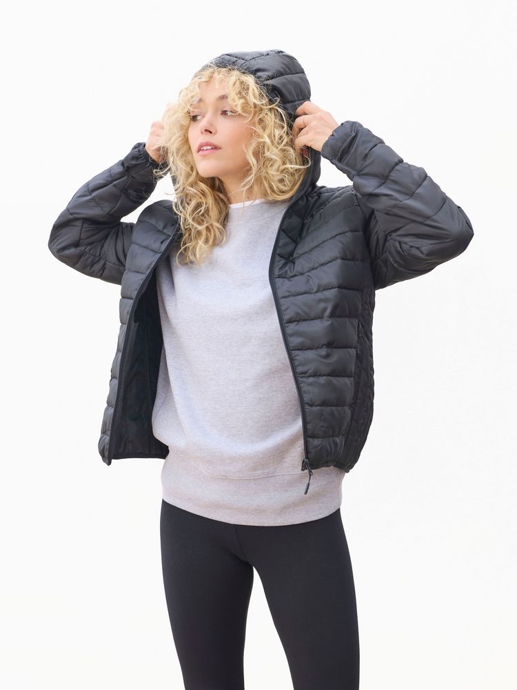 Куртка с капюшоном женская Stream Women, темно-синяя