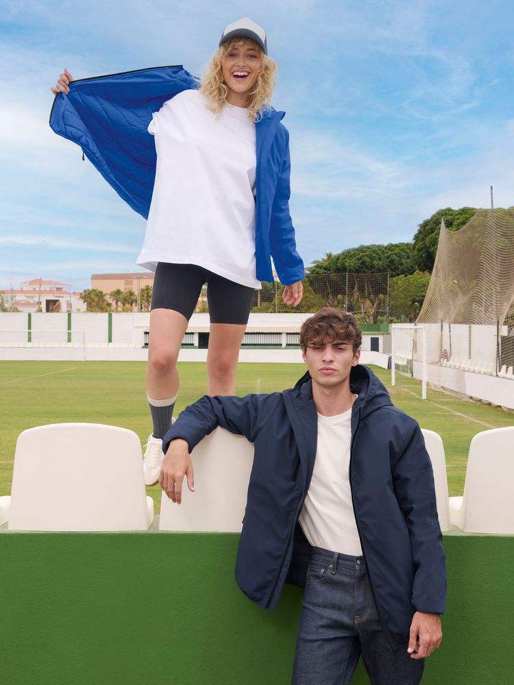 Куртка софтшелл с капюшоном мужская Falcon Men, синяя