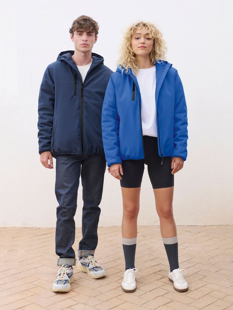 Куртка софтшелл с капюшоном женская Falcon Women, синяя