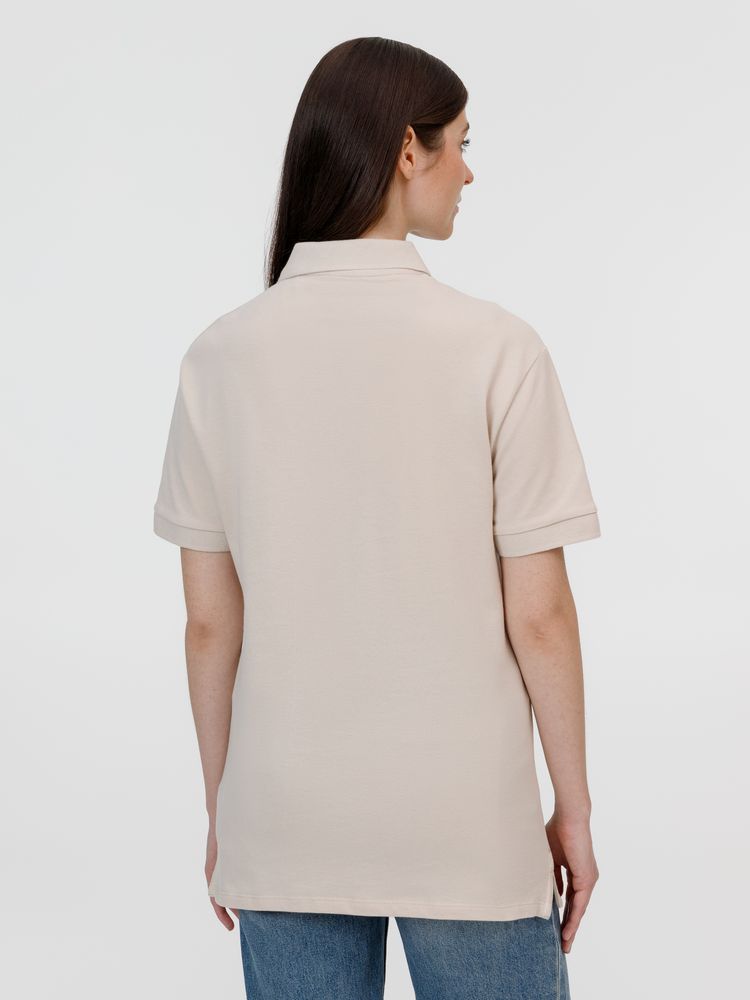 Рубашка поло унисекс Pacific, бежевая (льняная)