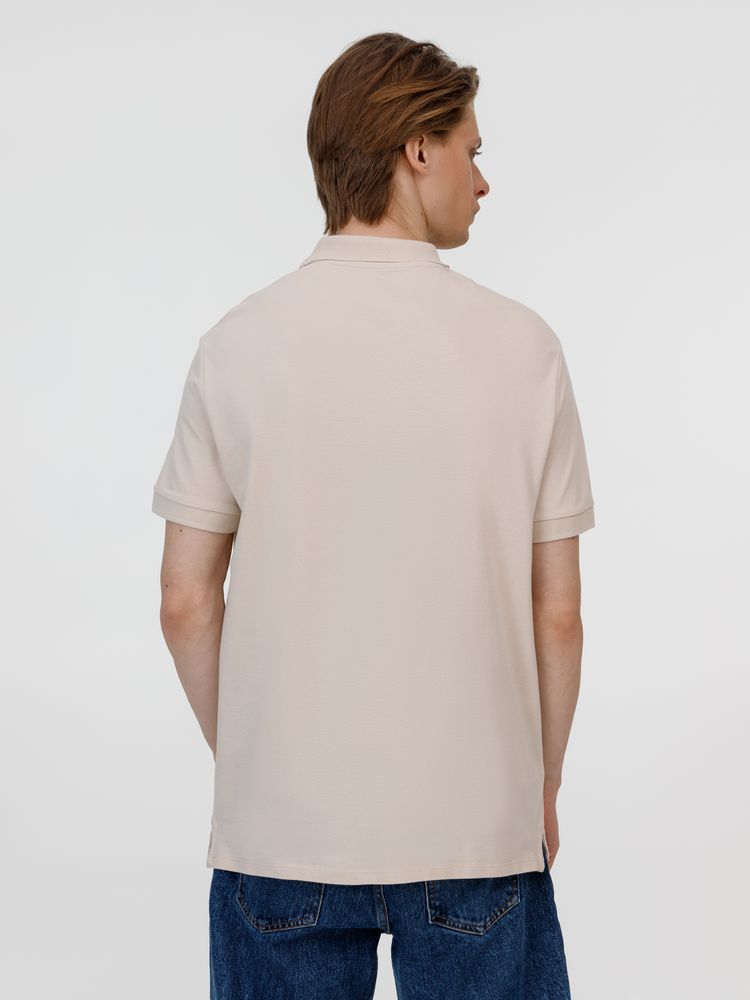 Рубашка поло унисекс Pacific, бежевая (льняная)