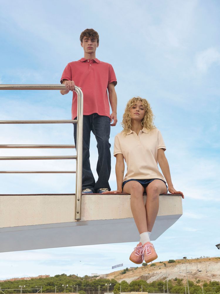 Рубашка поло унисекс Pacific, ярко-бирюзовая