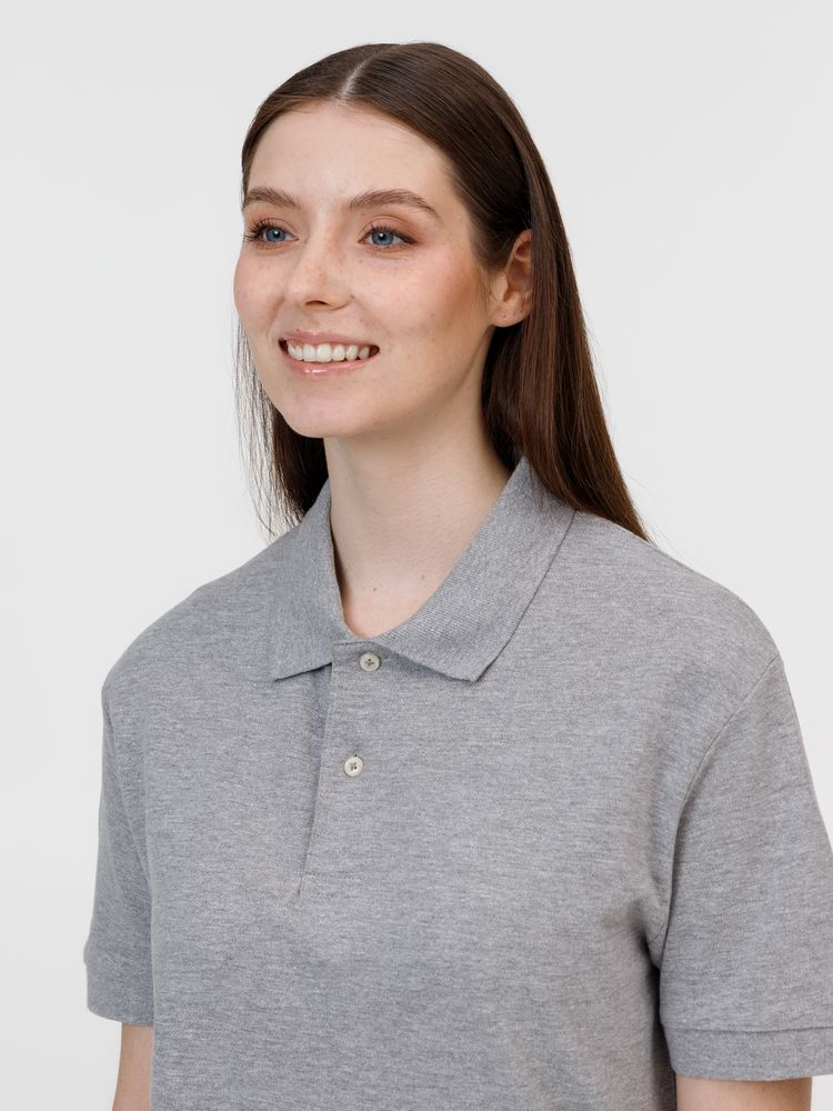 Рубашка поло унисекс Pacific, серый меланж