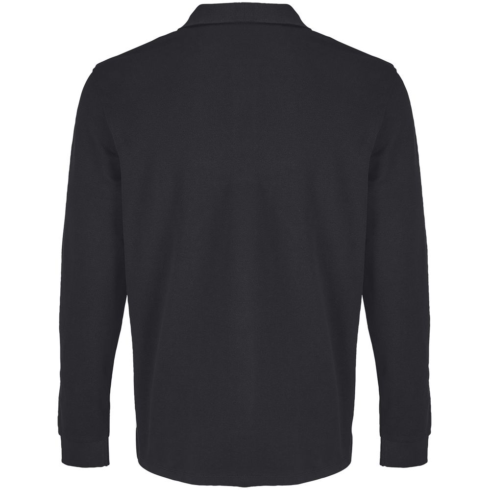 Рубашка поло унисекс с длинным рукавом Pacific LSL, черная