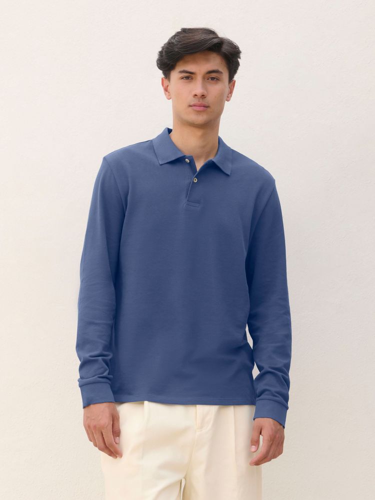 Рубашка поло унисекс с длинным рукавом Pacific LSL, серая