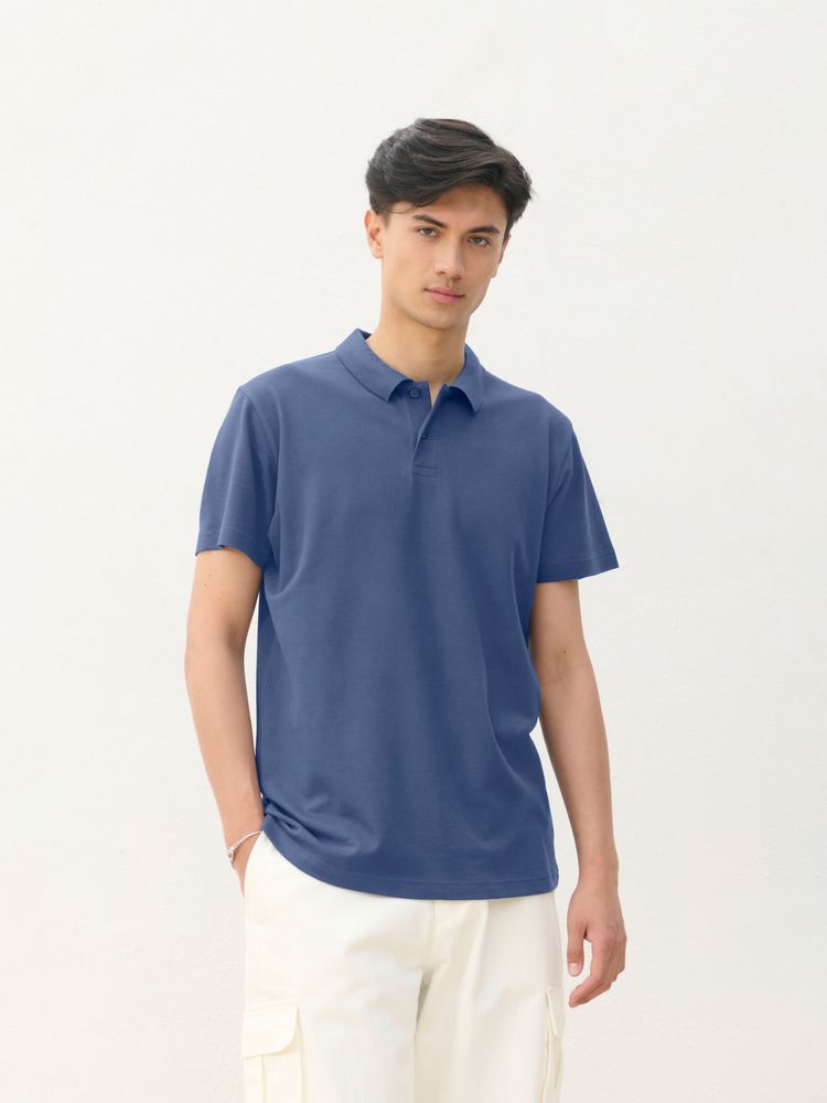 Рубашка поло унисекс Pulse, синяя (джинс)