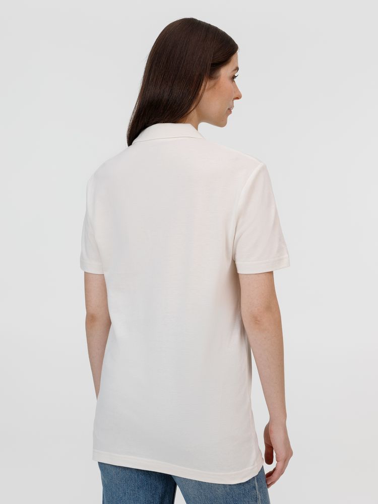 Рубашка поло унисекс Pulse, молочно-белая