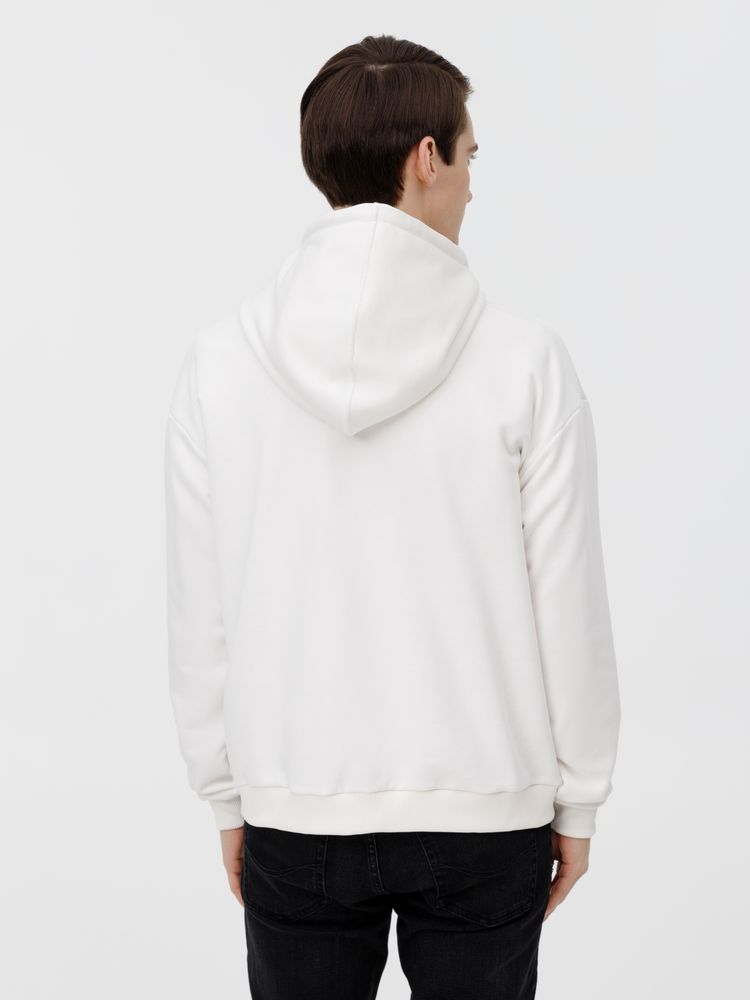 Толстовка унисекс оверсайз на молнии Zippy Terry, белая