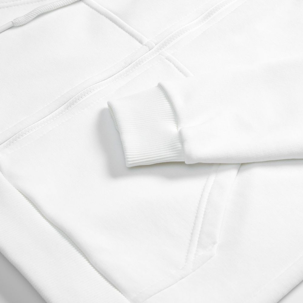 Толстовка унисекс оверсайз на молнии Zippy Terry, белая