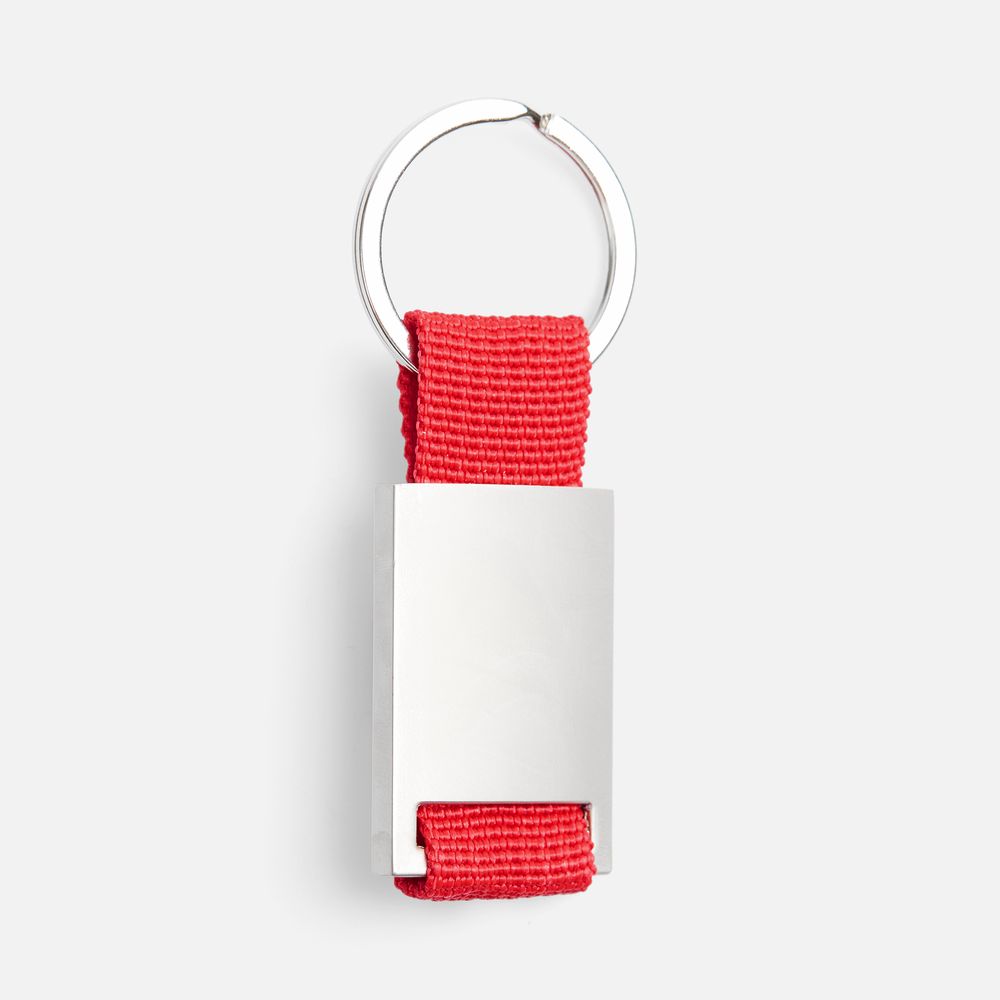 Брелок Inlet с тканевой вставкой, красный