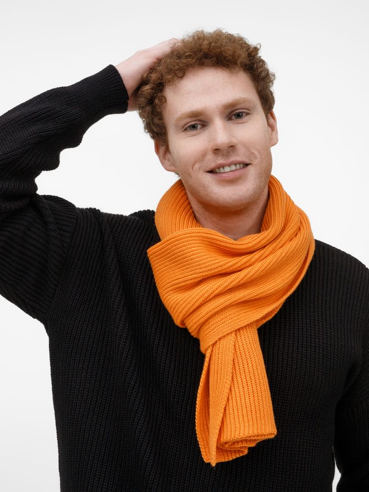 Шарф Nobilis Mono, оранжевый (абрикос)