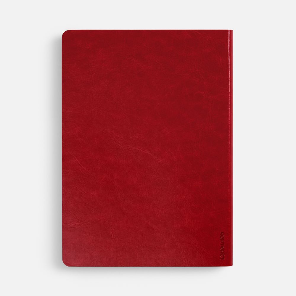 Ежедневник Nebraska Flex, недатированный, красный с золотистым