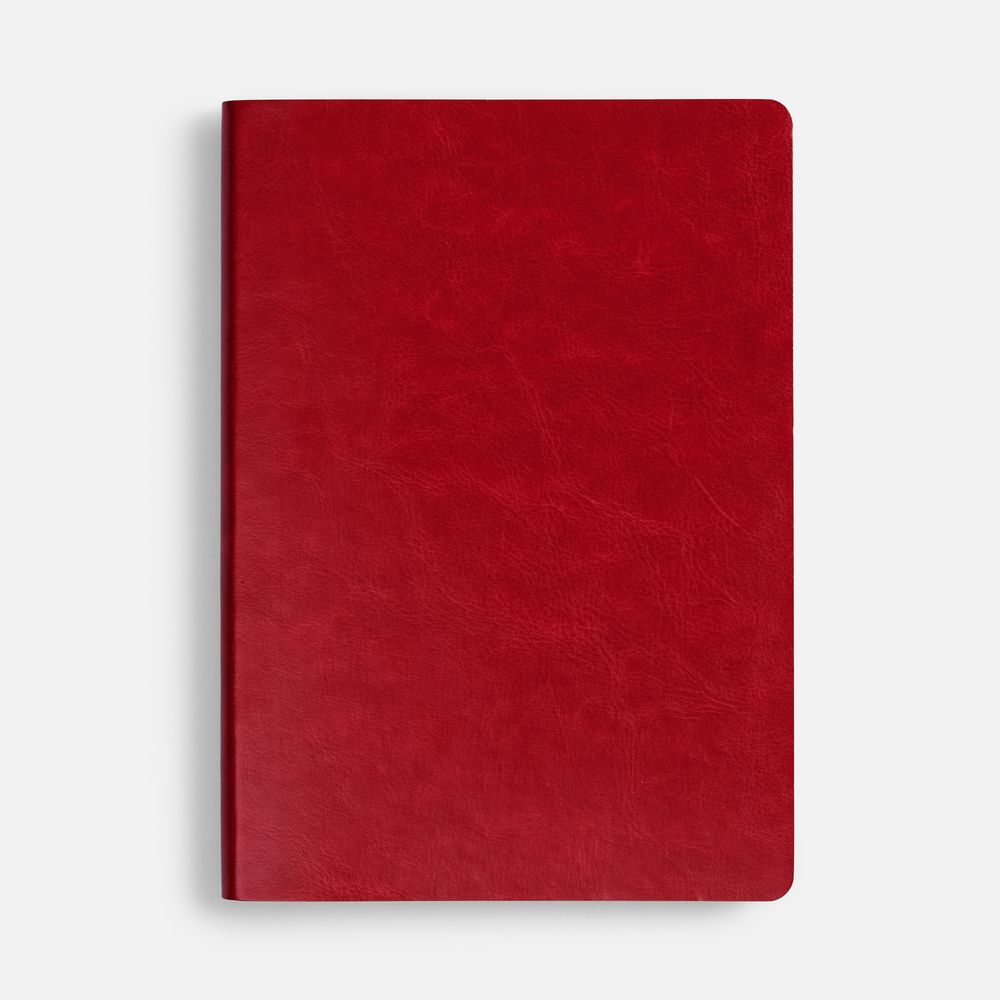 Ежедневник Nebraska Flex, недатированный, красный с серебристым