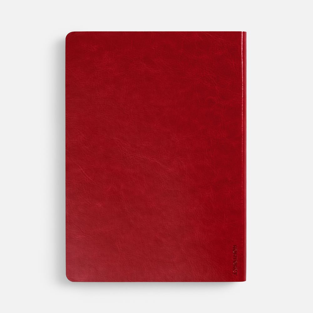 Ежедневник Nebraska Flex, недатированный, красный с серебристым