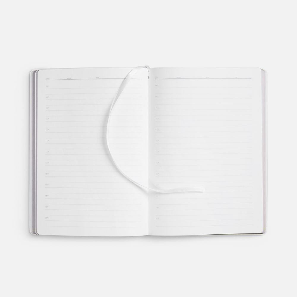 Ежедневник Nebraska Flex, недатированный, белый с золотистым