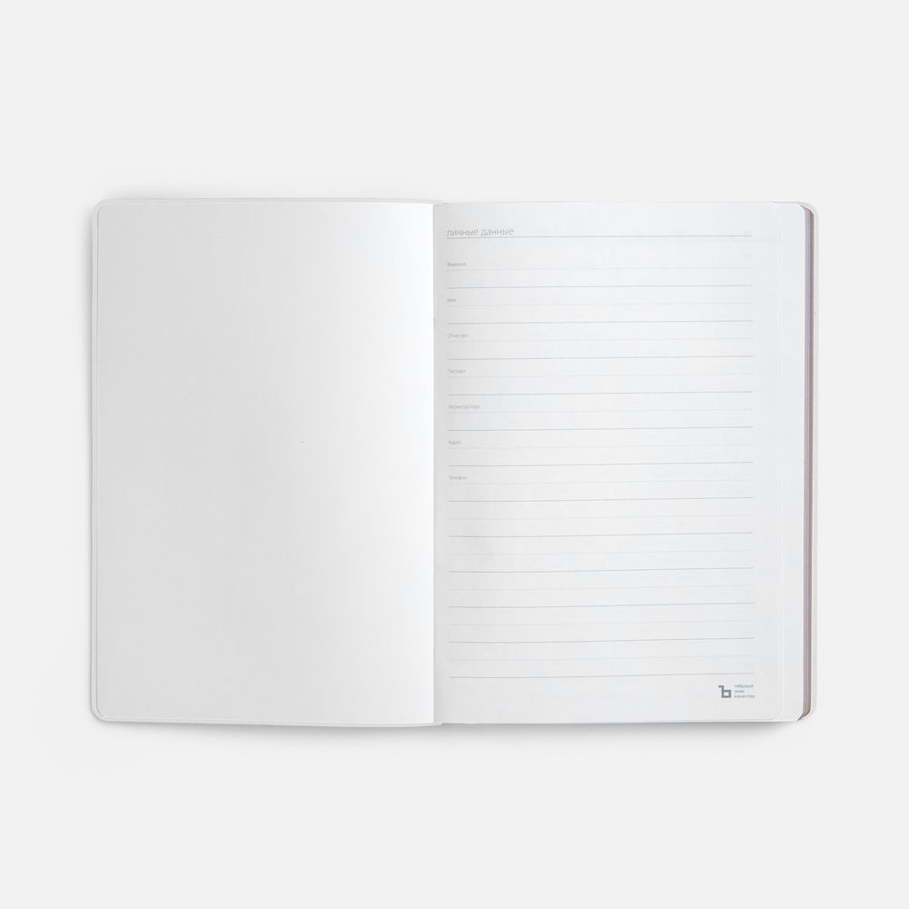 Ежедневник Nebraska Flex, недатированный, белый с золотистым