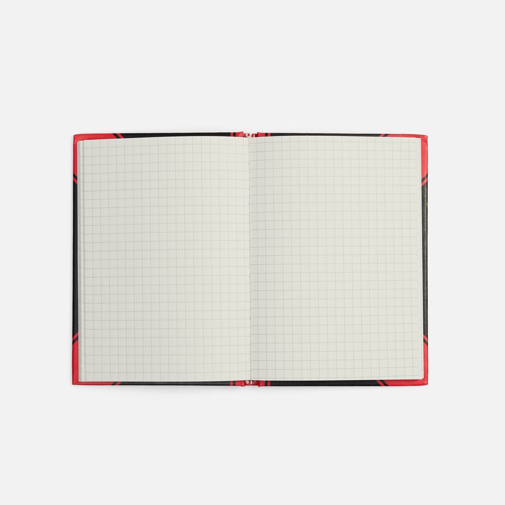 Блокнот Accenti Mini, черный с красным