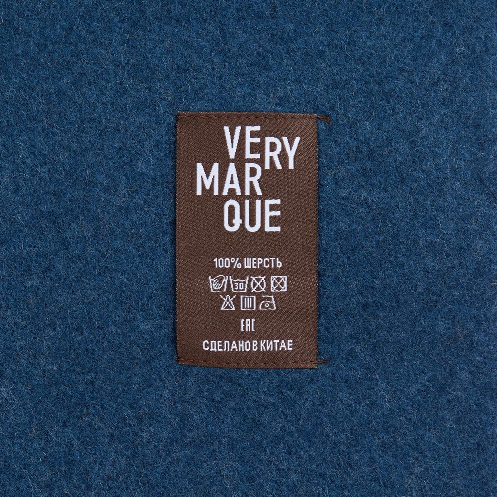 Плед Fleco, синий с коричневым