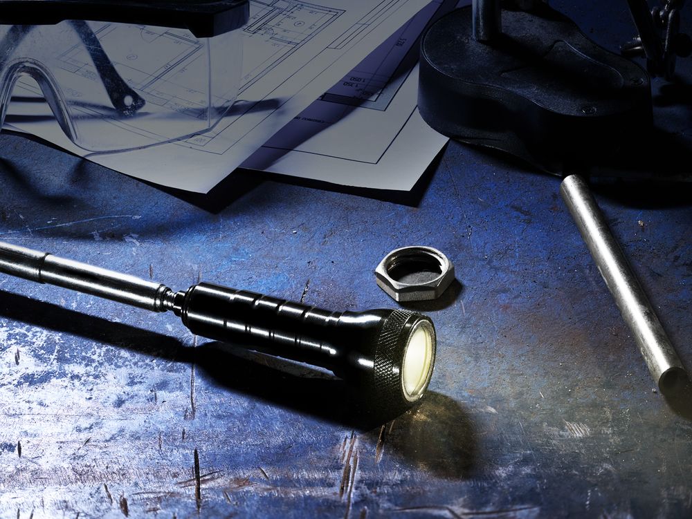 Телескопический фонарь с магнитом Flexion, ver.2, черный