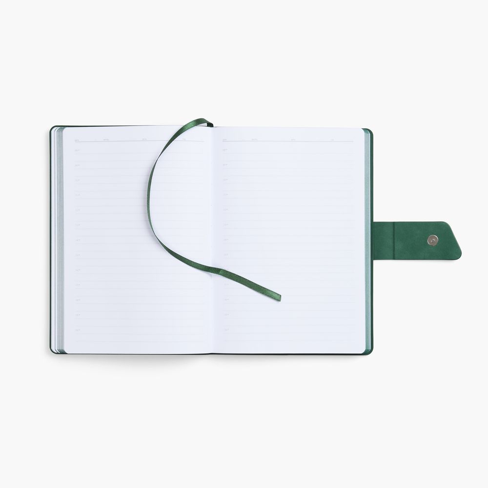 Ежедневник Boom, недатированный, черный с зеленым