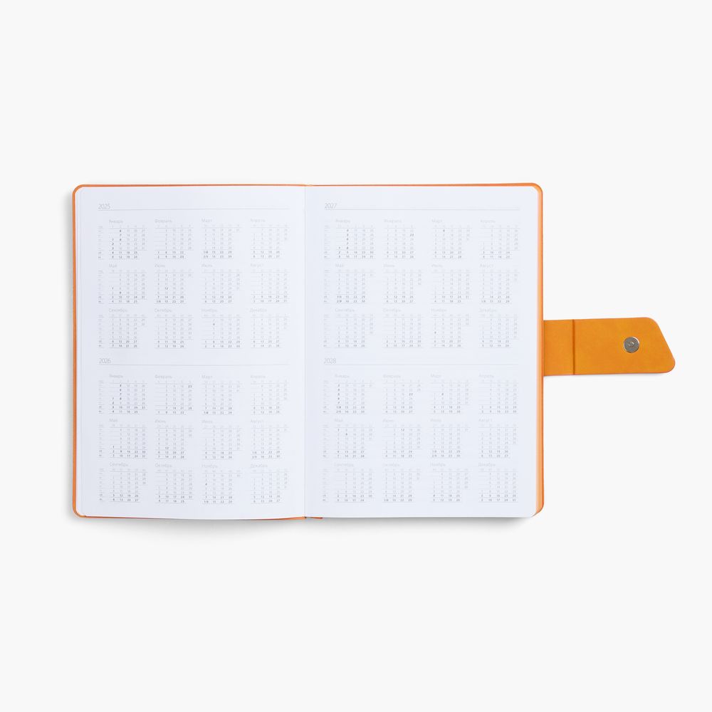 Ежедневник Boom, недатированный, черный с оранжевым