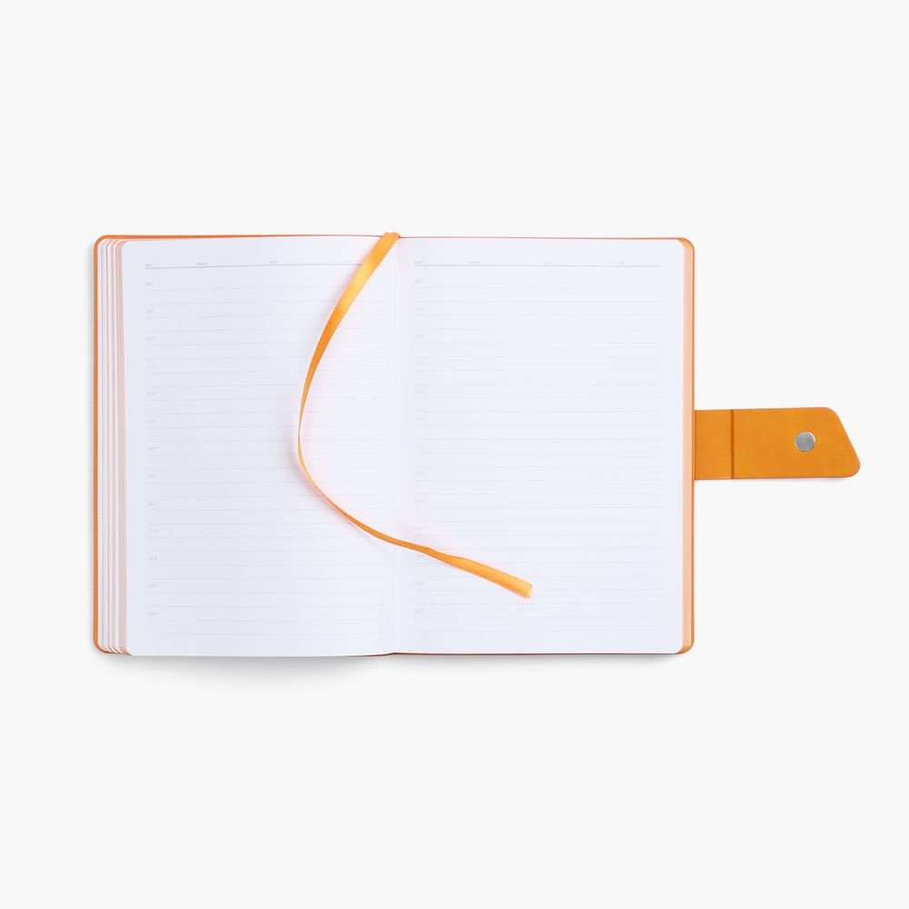 Ежедневник Boom, недатированный, черный с оранжевым