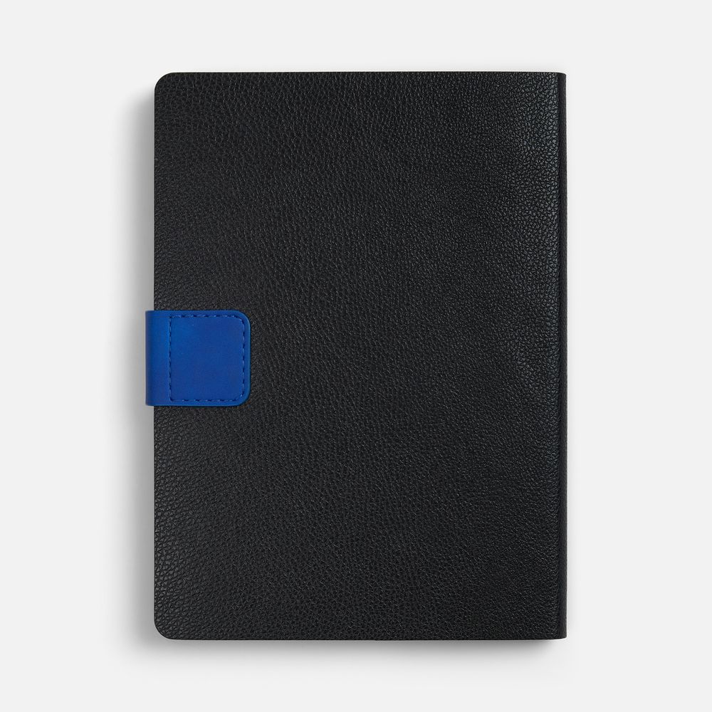 Ежедневник Boom, недатированный, черный с ярко-синий