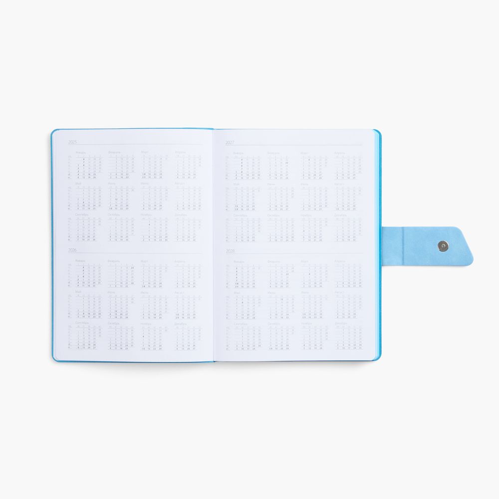 Ежедневник Boom, недатированный, черный с голубым