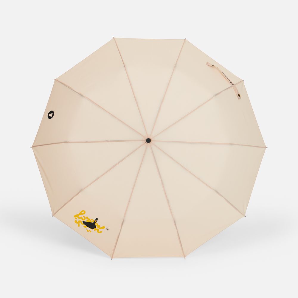 Зонт складной Cloudburst в подарочной упаковке, бежевый