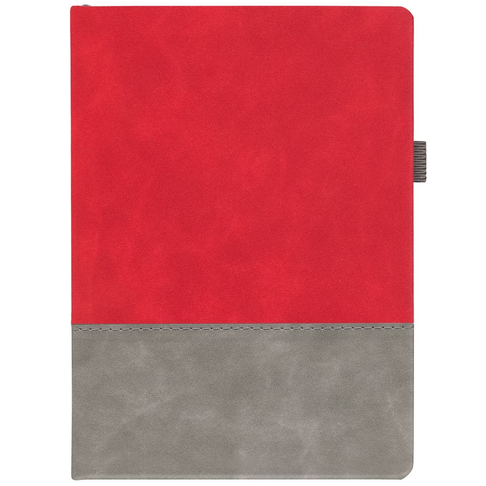 Ежедневник Horizon, недатированный, серый с красным