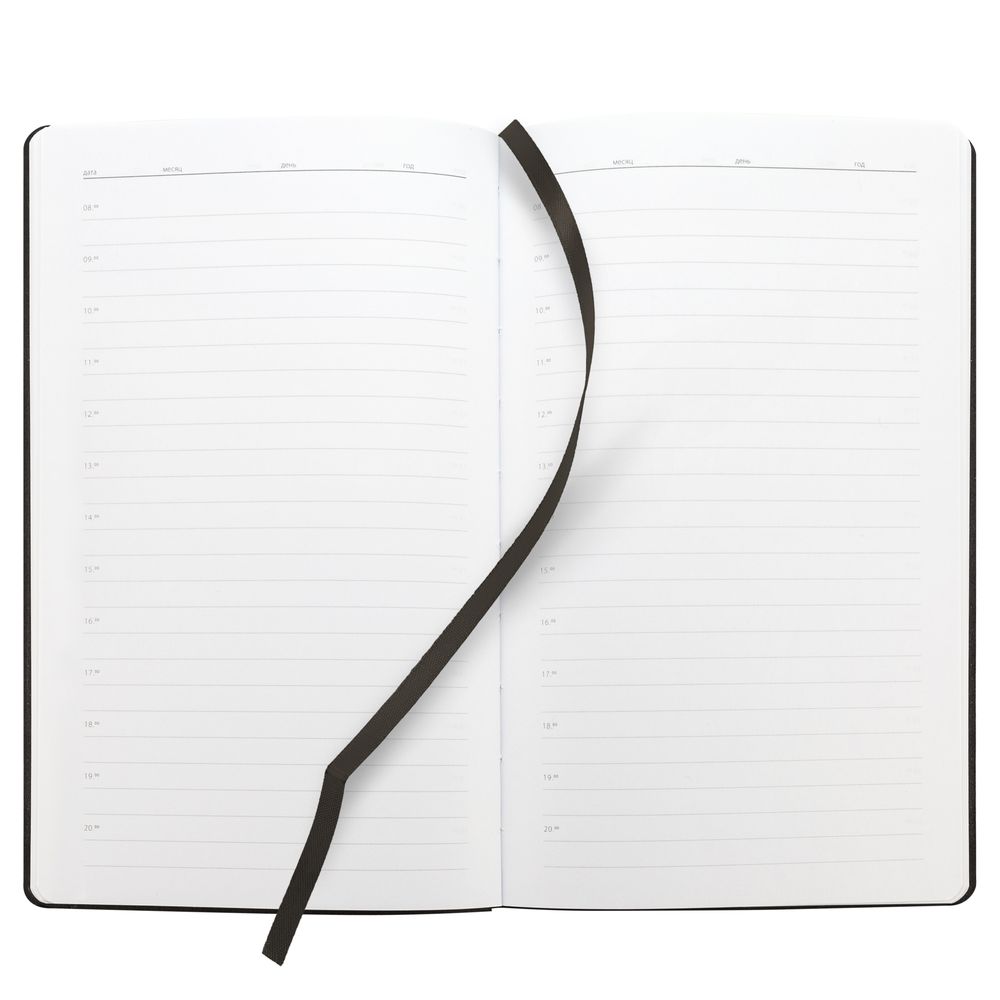 Ежедневник Knit, недатированный, черный