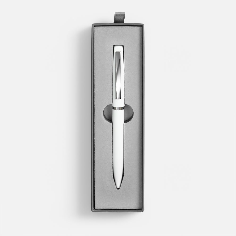 Ручка шариковая Bolt Soft Touch в футляре, белая