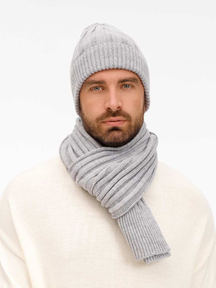 Шарф Bellish, светло-серый меланж