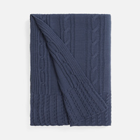 Плед Remitti, серо-синий (сланец)