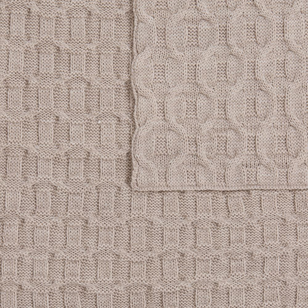 Плед Braidera, бежевый меланж