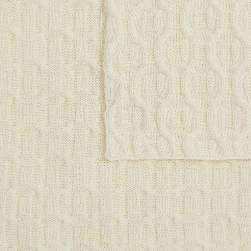 Плед Braidera, белый (молочный)